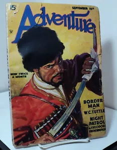 Adventure - September 15 1934 - pulp magazine - W C Tuttle - Bild 1 von 2