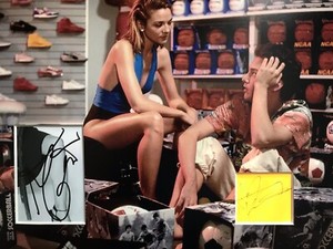 andrew McCarthy kim catrall mannequin 16 x 12 signed card