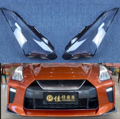 Cubierta de lente de faro delantero transparente para Nissan R35 GTR GT-R cupé 2009-18 Foto 1 de 4