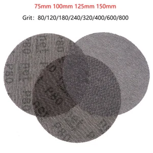 75mm- 150mm Dust-Free Sanding Discs 80-800 Grit Hook & Loop Mesh Sand Paper Disc - Picture 1 of 14