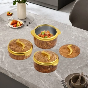 Thermo Isolierbehälter Geschirrset mit Deckel Edelstahl Isolierschalen - Bild 1 von 17