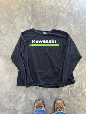 Camiseta gráfica vintage Y2K Kawasaki manga larga talla grande Foto 1 de 4