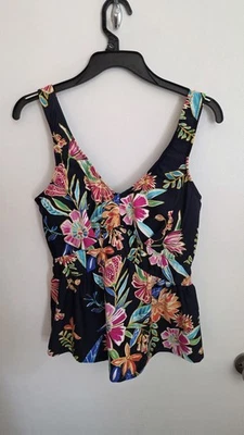 Купальник Maxine of Hollywood размер Large цветочный тропический пляж отдых круиз  - Изображение 1 из 4