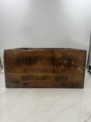 Vintage Cream of Chocolate Co Wooden Crate Rich's Instant Cocoa Waltham MA USA - Image 1 of 4