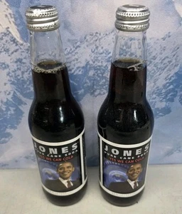 Barack Obama Presidential Campaign Jones Soda Cola 2008 12 oz juego de 2 sin abrir - Imagen 1 de 8