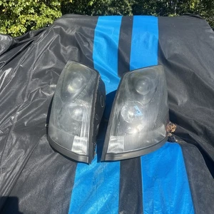 FIT 2004-2015 Volvo VN VNL VNX BLACK LED HALO Halogen Headlight Pair LAMP #P27 - Foto 1 di 7
