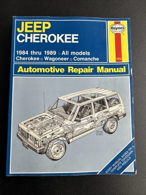 Manual de reparación Haynes #1553 Jeep Cherokee 1984 a 1989 Comanche Wagoneer XJ Foto 1 de 3