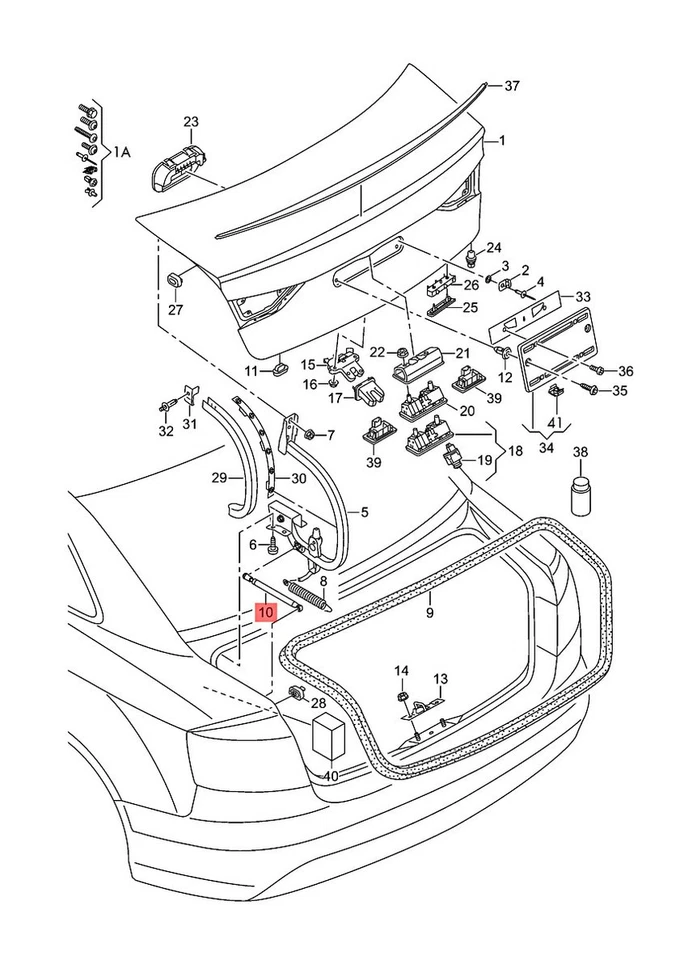 Genuíno Audi A3 S3 Sportback Lim. quattro. Sportb. Amortecedor RS3 85A 8V5827919 - Imagem 1 de 1