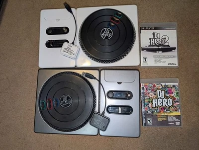 DJ Hero PS3 PlayStation 3 Bundle w/2 Turntables,Dongles & Games - Complete - Image 1 of 4