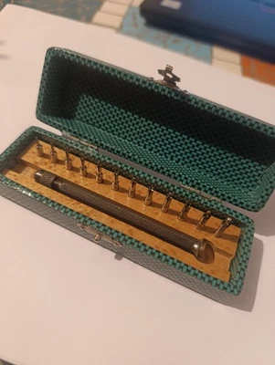 Boite Complète De Fraise D'horloger Manderin À Main B.F France - Photo 1/4