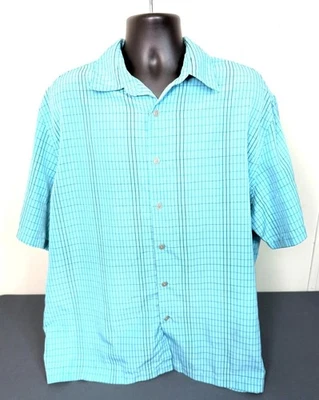 A[X]IST Para hombres Botones Talla 2XL Manga Corta Azul Geométrico AXIST Foto 1 de 4