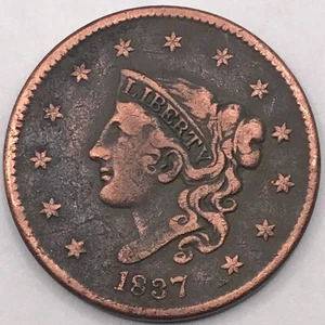 1837 Krönchenkopf großer Cent sehr guter Zustand - Bild 1 von 2
