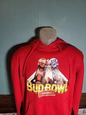 Starter 50 Bud Bowl Hoodie Men’s Large L Budweiser Bud Light Hooded Sweatshirt  - Image 1 of 4
