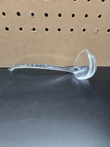 Vintage Klarglas Bowle Schöpfkelle 7,5" Doppelauslauf mundgeblasen - Bild 1 von 4