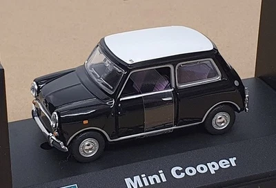 Cararama 1/43 Scale Diecast CARA10 - Mini Cooper - Black/White - image 1 of 4