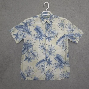 Camicia da campeggio floreale hawaiana Batik Bay uomo taglia media manica corta rayon spiaggia - Foto 1 di 18