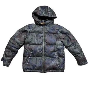 Crewcuts Boys Camo Hooded Puffer Jacket Size 8 Winter Quilted Coat Down Filled - Picture 1 of 13