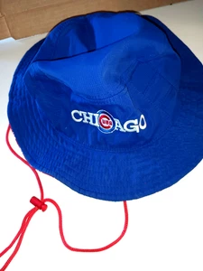 Chicago Cubs Floppy Bucket Hat Cap Rum Chata Blue Drawstring Embroidered - Picture 1 of 4