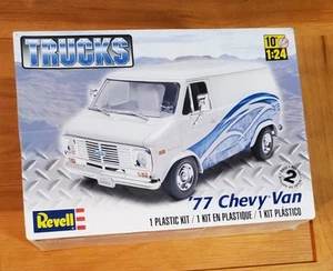 Seltener Revell 77 Chevy Van Short Panel Van Plastik Modellbausatz 85-7221 Neu Versiegelt - Bild 1 von 6