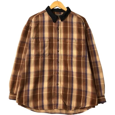 Camisa a cuadros de franela manga larga St. John's Bay vintage años 90-00 para hombre talla XL Foto 1 de 4