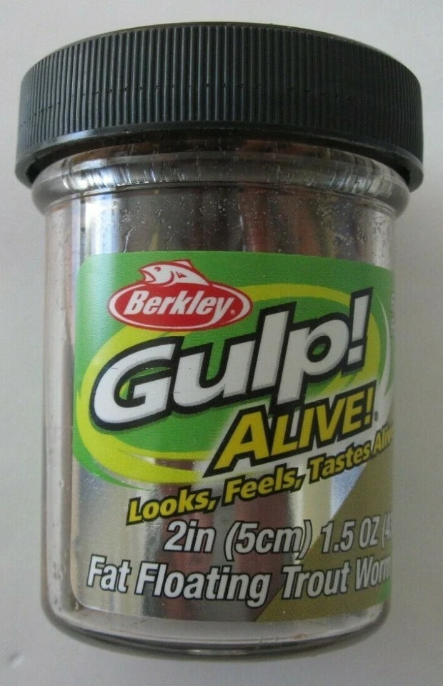 BERKLEY Gulp! Alive! Fat Floating Trout Worm - 2" - 1.5 oz. - Nightcrawler