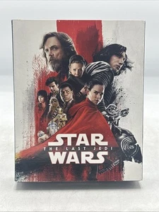 Star Wars: The Last Jedi (Blu Ray + DVD 4-Disc Set) W/Gallery Book & Slipcover - Picture 1 of 7