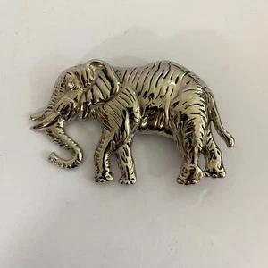 Hebilla de cinturón elefante tono plata NI 95 vintage - Imagen 1 de 5