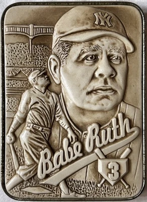 Babe Ruth 1997 SportSculpt Plaque With Metal Casing Cooperstown Collection MLB - Image 1 of 4