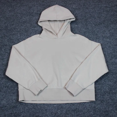 Sudadera con Capucha Zara Para Mujer Grande Beige Gran Tamaño Cuadrada Básica Clásica Athleisure Foto 1 de 4