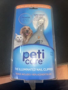 PetiCare Profi beleuchtetes LED-Licht Haustier Hund Katze Nagelknipser Lupe 5X - Bild 1 von 2
