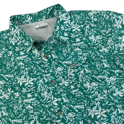 Camisa de Pesca Para Hombres Columbia PFG Hula Niña Estampado Floral Martini Talla Grande  Foto 1 de 4