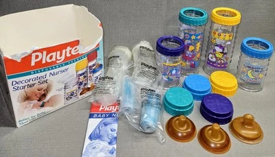 NOS - 1995 Playtex Drop-Ins Decorated Baby Nurser Starter Set - Sea Life, Others - Image 1 of 4
