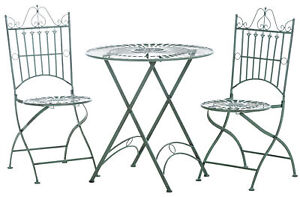 CLP Sitzgruppe Tegal aus Metall Tisch und Stuhl Set