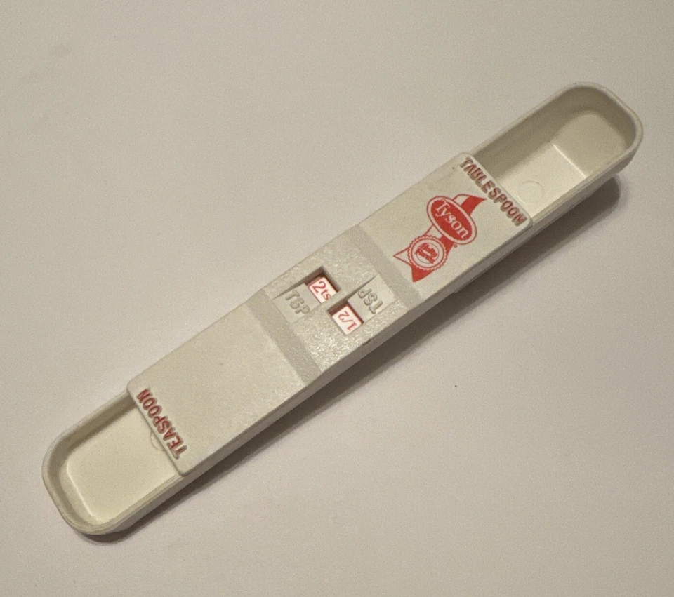 RARE Vintage Tyson Advertising Calaware Brand Adjustable Measuring Spoon USA Tbs - Image 1 of 4