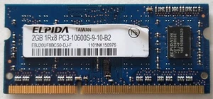 Módulo de memoria Elpida 2 GB PC3-10600 DDR3-1333 MHz | EBJ20UF8BCS0-DJ-F - Imagen 1 de 1