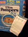 Vintage Ultra Pampers Diaper for Boys Plastic Backed Sz Maxi 9-18kg