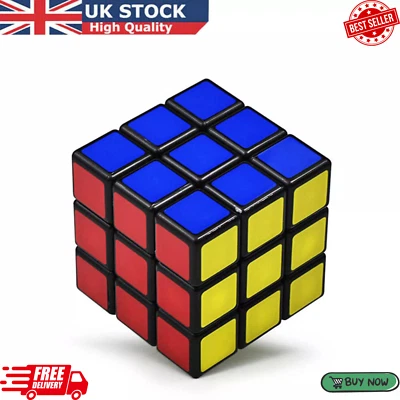 Clásico Puzzle Cubo Mágico Niños Adultos Divertido Juguete Inquieto Estrés Juego Mental Juguete Regalo Reino Unido Foto 1 de 4