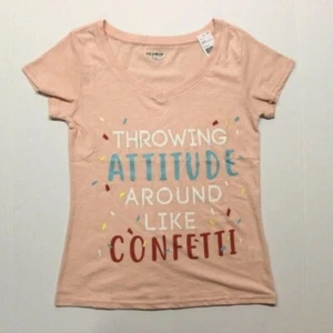 Juniors Joe Boxer "Throwing Attitude Around Like Confetti" Sleep Tee - Pink - L - Picture 1 of 3