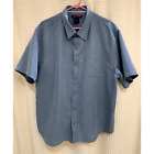 Tony Hawk Blue Button Up Lightweight Breathable Short Sleeve Collared Xxl