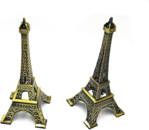 Eiffel Tower Statue, Metal Paris Eiffel Tower Decor Figurine Replica,Drawing Roo - Picture 1 of 12