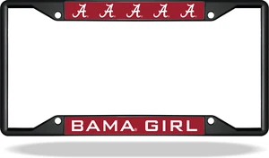 The University of Alabama BAMA GIRL Black License Plate Frame - Picture 1 of 1