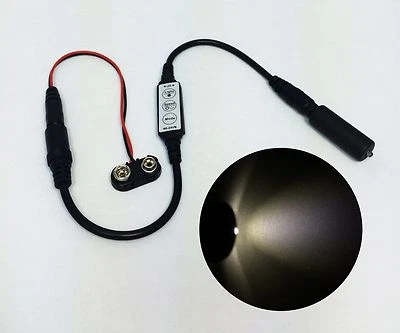 Micro Efectos Luz LED Blanca y Control Flash Estroboscópico Parpadeo 9 Voltios MEL-WW1-D-9VB Foto 1 de 2