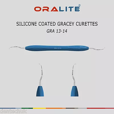 ORALITE Silicone Coated Gracey Curette 13/14 Dental Instrument Periodontal Scaler CE
