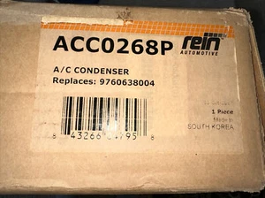 Rein Automotive AC Condenser ACC0268P replaces 9760638004 - Picture 1 of 3