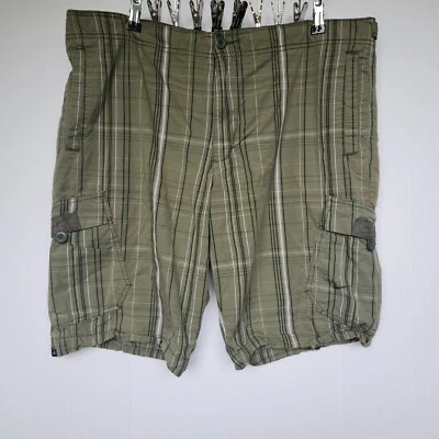 Nike AD Y2k Shorts Mens XL Green Plaid Cotton Cargo Athletic Dept Outdoors - Image 1 of 4