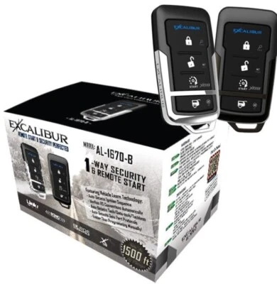 Excalibur AL-1670-B 1-Way Paging Remote Start, Keyless Entry  & Alarm BRAND NEW - Image 1 of 4
