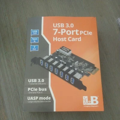 SIIG USB 3.0 7-Port External PCIe Host Adapter - Supports UASP (LB-US0514-S1) - Image 1 of 2