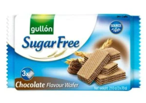 Gullon Sugar Free Chocolate Flavour Wafer Biscuits High Fibre 210g - Picture 1 of 1