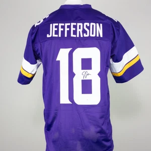 JUSTIN JEFFERSON - Minnesota Vikings #18 Custom Signed/Autographed Jersey - Picture 1 of 1