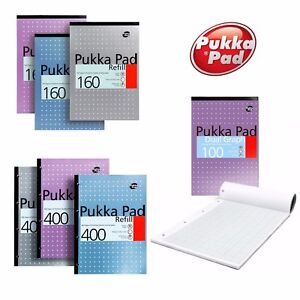 Pukka Pad A4 A5 Refill Pad Ruled, Margin, Squared, Graph, Plain Paper 100 - 400